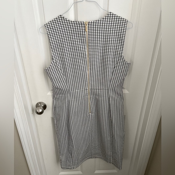 Calvin Klein Gingham Sheath Above the Knee Checkered Dress Office Siren Workwear - Picture 7 of 8